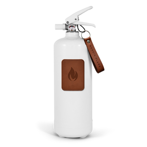 Feuerlöscher 2 kg - Dunkelbraunes Leder